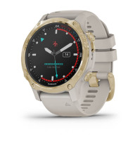 Descent Mk2S, Light Gold with Light Sand Silicone Band - 010-02403-01 - Garmin